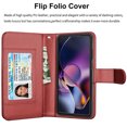 thumbnail image 5 of Takfox Moto G Stylus 5G 2024 Case, for Motorola Moto G Stylus 5G 2024 Wallet Case, PU Leather w Credit Card Holder Flip Cover [9 Card Slots][Kickstand] Folio Magnetic Detachable Hard Case & Strap-Wine, 5 of 9