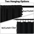 thumbnail image 4 of Haperlare Velvet Curtains with Boho Tassels for Living Room 42"W x 96"L Room Darking Rod Pocket Window Curtains for TV Room, Black, 2 Panels, 4 of 6