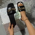 thumbnail image 2 of Sandalias de las Mujeres Cómodas Cadena de Oro una Correa Mulas, Sandalias Casuales de las Mujeres Verano sin Espalda Plana, 2 of 9