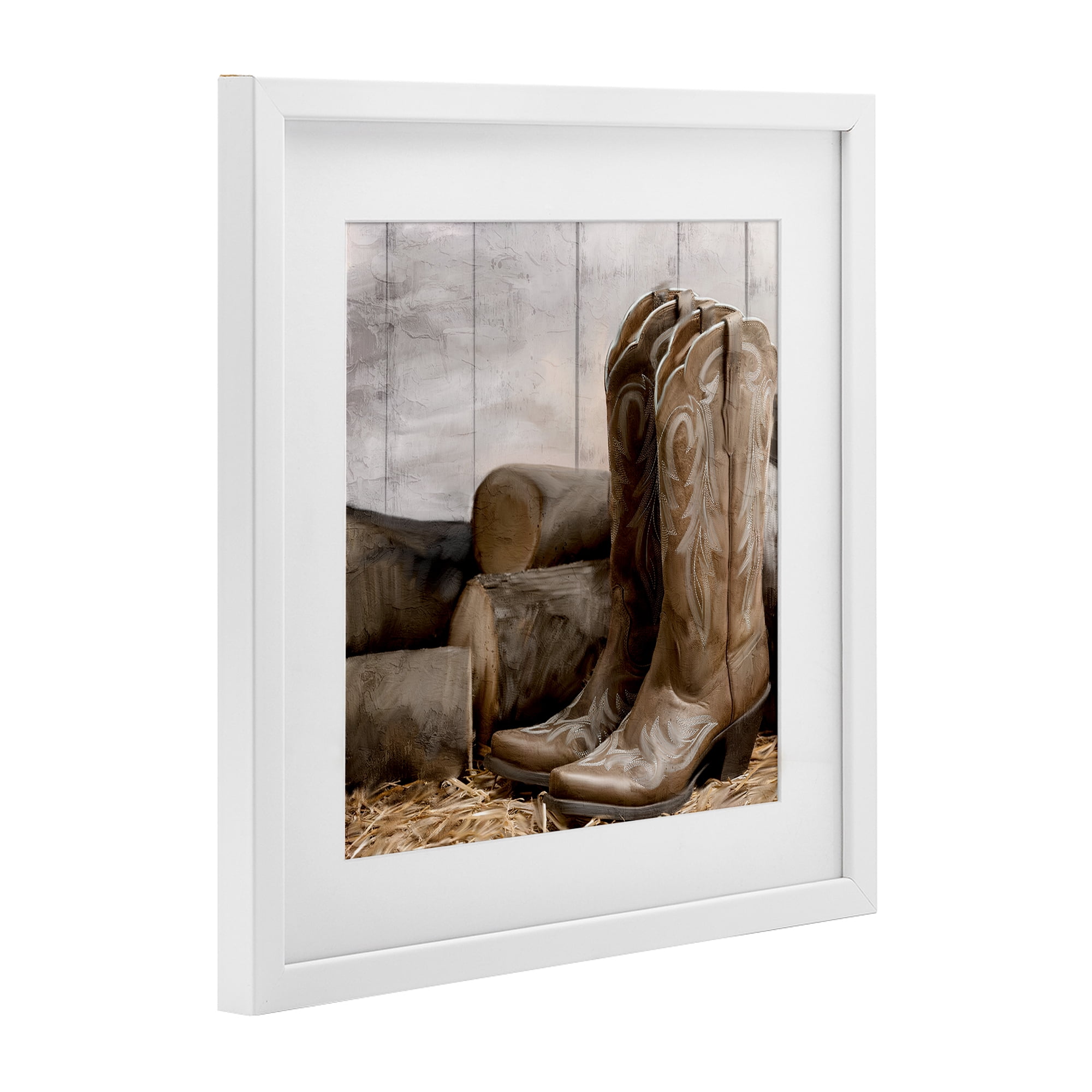 Stupell Industries Kick Off Your Boots White Framed Print Under Glass, design by Kim Allen