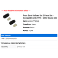 thumbnail image 2 of Front Strut Bellows Set 2 Piece Set - Compatible with 1998 - 2002 Mazda 626 1999 2000 2001, 2 of 2