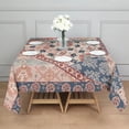 thumbnail image 3 of Multicolor Ethnic Patchwork Pattern Square Tablecloth,Waterproof Square Table Cover,Wipeable Spillproof Washable Table Cover for Home Kitchen Party Decor 60"x60"(152x152cm), 3 of 6