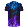 thumbnail image 4 of Qertyioot Hommes Été Col Rond Imprimé Casual Manches Courtes Col Rond Top/chemise, 4 of 5