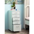 thumbnail image 5 of HollyHOME 5-Drawer Vertical Rolling Cabinet, White, 5 of 8