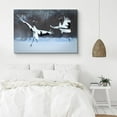 thumbnail image 2 of PixonSign Canvas Print Wall Art Cranes Fly Above The Snow Animals Wilderness Photography Realism Contemporary Closeup Relax/Calm Multicolor Ultra for Living Room, Bedroom, Office - 16x24, 2 of 5
