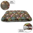 thumbnail image 3 of Folk Art Pet Bed, Illustration of Abstract Colorful Flowers Spring Thrill, Chew Resistant Pad for Dogs and Cats Cushion with Removable Cover, 24" x 39", Dark Rosewood Multicolor, by Ambesonne, 3 of 4