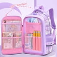 thumbnail image 2 of Mochila escolar WYCY Kawaii para niñas de 8 a 12 años, color rosa, 2 of 7