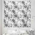 thumbnail image 1 of Black and White Tapestry, Amaryllises and Begonias Botanical Inspirations with Butterflies and Birds, Fabric Wall Hanging Decor for Bedroom Living Room Dorm, 5 Sizes, Black White, by Ambesonne, 1 of 1