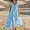 Blue#02, variant on Dresses for Women Cotton Linen Print T Shirts Dress Summer Casual V-Neck Short Sleeve Beach Long Dresses Comfortable Loose Sundress Maxi Dresses