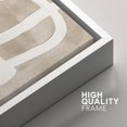 thumbnail image 5 of IDEA4WALL Framed Canvas Print Wall Art Set of 3 Abstract Line Geometric Modern Digital Art Beige & Brown Prints Wall Decor Retro Minimalist Contemporary Artwork For Home Decor - White 24"x36"x3, 5 of 5