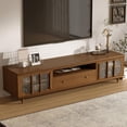 thumbnail image 3 of 78.74" Mid Century Modern TV Stand, TV Console, Media Entertainment Center with Storage, Fits 75–85 Inch TVs for Living Room & Bedroom, Walnut, 3 of 7