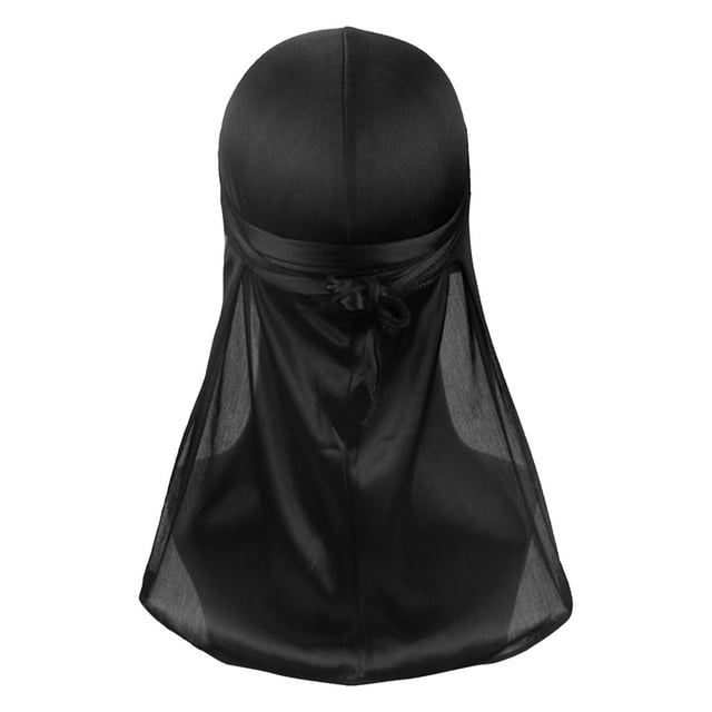 Pañuelos de seda Durag de cola larga, pañuelos elásticos de satén para hombres y mujeres con ondas
