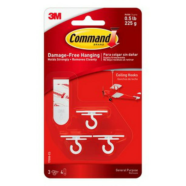 Ceiling Hooks 3 Ct 3m 17008 Es, Command Hooks For Ceiling Target