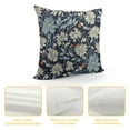 thumbnail image 4 of PRATYUS Navy Blue Beige Daisy Floral Pillow Covers Vintage Flowers Decorative Pillow Cases Block Print Throw Pillows Farmhouse Decor For Sofa Couch Porch Bed Cushion Outdoor 22x22in, 4 of 5