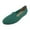 Green, variant on Fesfesfes Platform Shoes for Women Round Toe Fly Weaving Mesh Surface Round Head Shallow Mouth Comfortable Slip-on Flat Shoes 41(8.5)