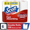 Scott Paper Towels, Choose-A-Sheet, 6 Double Rolls