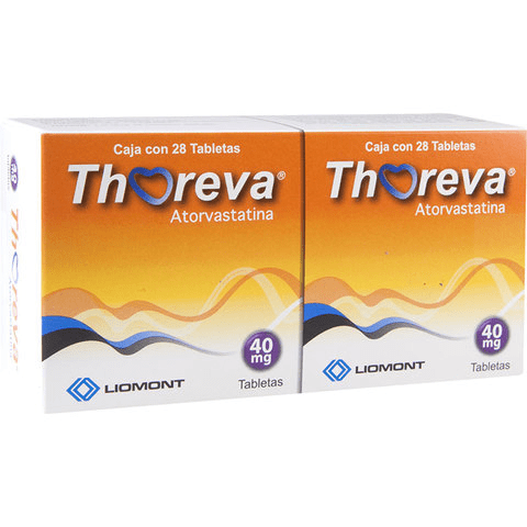 Thoreva 40 mg tabletas 28 pzas