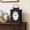 Black, variant on MODE HOME Vintage Metal Mantel Clock, Large Distressed Table Clock with Handle, Silent Non-Ticking Antique Decorative Shelf Clock for Living Room