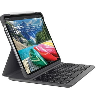 Funda Slim Folio de Logitech con teclado Bluetooth integrado para el iPad  (novena generación) - Gris - Apple (MX)