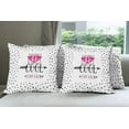 thumbnail image 6 of Ambesonne Saying Throw Pillow Cover 4 Pack, Be Cool Stay Calm Lips Arrow, 16", Magenta Charcoal Grey, 6 of 7