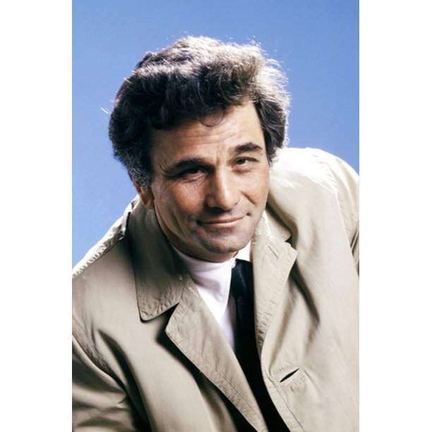 Peter Falk in Columbo Iconic portrait in raincoat as TV Detective 24x36 ...