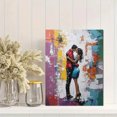 thumbnail image 2 of Couple Kissing Abstract Decorative Painting/Canvas Art， Suitable for Living Room， Bedroom， Dining Room， Study Room， Office， Hotel， Cafe， Bar， Apartment， Hallway Wall Decoration., 2 of 8