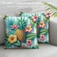 thumbnail image 3 of COMIO  Pineapple Throw Pillow Covers Tropical Fruit Summer Decorative Pillows Soft Cushion Cases for Outdoor Couch Sofa Bed Home Decor White, 3 of 5