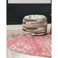 thumbnail image 4 of Unique Loom Basilica Collection Area Rug - Malasana (5' Round Pink/Beige), 4 of 7