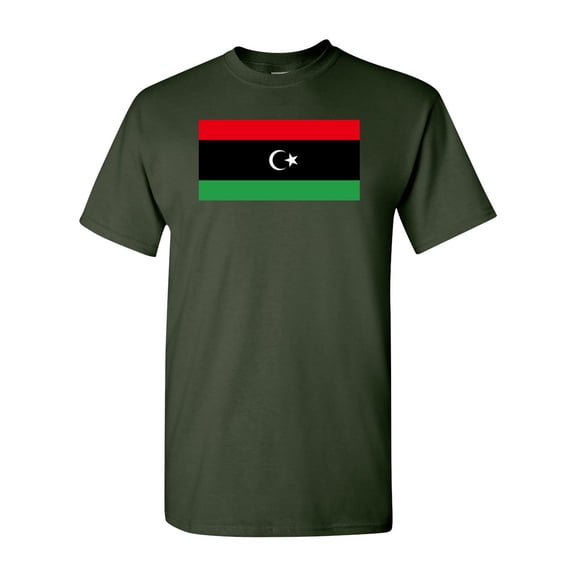 Libya Country Flag Adult DT T-Shirt Tee