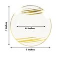 thumbnail image 3 of Balsa Circle 10 White Gold Round Disposable Salad Dinner Plastic Plates Metallic Prints Party Events Tableware Decorations, 3 of 8