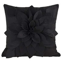 Fennco Styles Sara's Garden Collection Contemporary Felt Dahlia Petal 17 x 17 Inch – Variety Color Throw Pillows and Cases for Couch, Bedroom and Living Room Décor