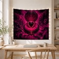 thumbnail image 5 of Ornate Heart Shaped With Dominates Appearing Open, Inspirational Illustration for Quote Lovers, Aesthetic Wall Decor, Halloween Gift, Tapestry Wall Hanging for Dorm and Living Room, 5 of 7