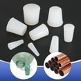 thumbnail image 5 of Uxcell Tapered Shaped Solid Silicon Stopper, Tube Rubber Stoppers Lab Plugs for Sealing Copper Pipes Bottles Vials 7/8" 8, 5 of 5
