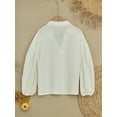 thumbnail image 4 of Linjinx Chemise Médiévale Pirate pour Garçons Enfants Rétro Renaissance Viking Manches Longues Lacets Mercenaire Écossais Blanc G, 4 of 7