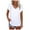 White, variant on XIYON Womens Tops Trendy Ladies Solid Color V Neck Slit Tee Casual Short Sleeve Top Vacation Tee Tops