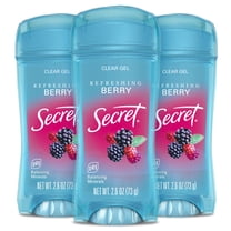Secret Fresh Clear Gel Antiperspirant and Deodorant, Berry, 3 x 2.6oz