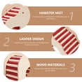 thumbnail image 3 of Shisuyan Hamster Hut Multi 1Pcs 8.7X4.3X4.3In Wooden Synthetic Material, 3 of 8