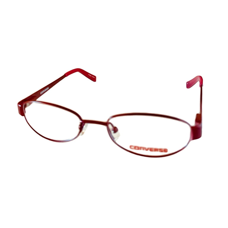 Converse Womens Red Oval Metal Purr I Eyewear Frame. 49mm