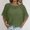 Army Green women summer boho top a1, variant on thefmos Women's Summer Round Neck Eyelet Crochet Half Sleeve Flowy Casual Cover Up Pullover Tops Solid Boho Beach Vacation Loose, Beige Free Size