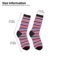 thumbnail image 2 of Kids Girls Boys Socks - USA Colors Stripes Comfort Breathable Crew Socks for Boys Girls Kids, Soft Athletic Running Socks for Boys Socks 6-10 Years Old, 2 of 6