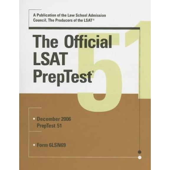 Pre-Owned The Official LSAT Preptest: Number 51 (Paperback) 0976024586 9780976024583