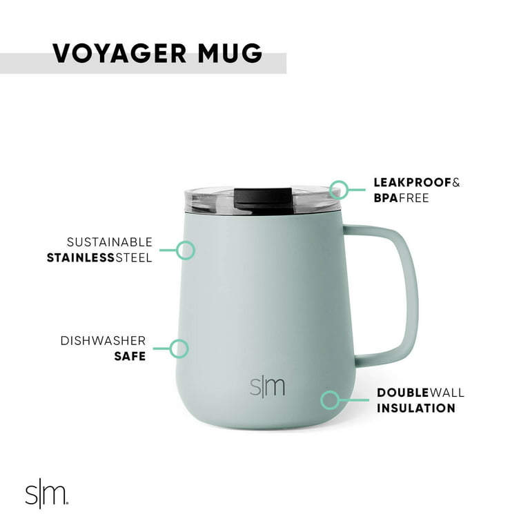 Simple Modern Stainless Steel Vacuum Insulated Voyager Mug with Handle and  Flip Lid|12 fl oz