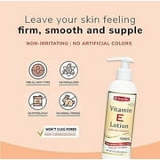 De La Cruz Vitamin E Lotion for Dry Skin, 12,000 IU, Enriched with Avocado Oil, Almond Oil, and Aloe Vera, 8 FL OZ