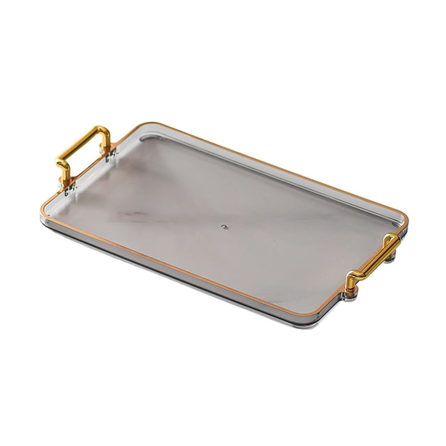 Estilo nórdico Granja Bandeja de servicio Joyería Perfume Cosméticos Titulares Baratijas Llaves Bandeja de almacenamiento Multifunción para dormitorio , GRIS Baoblaze Bandeja de almacenamiento