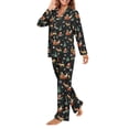 thumbnail image 3 of FOR U DESIGNS Christmas Santa Claus Pajama Sets for Women 2 Piece Pants Button Up Night Shirts for Women Sleepwear Long Sleeve V-neck Tops Size XS Nightwear Pjs, 3 of 7