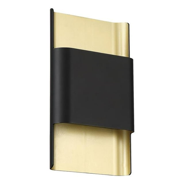 Access Lighting 20407LEDD-BL-GLD 6 in. Beacon LED ADA Wall Sconce Light, Black & Gold