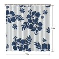 thumbnail image 5 of Waterproof White Hibiscus Flower Petals-01 Shower Curtain 72x72 Inch Boho Style Polyester Unique Shower Curtain for Bathroom Hotel Home Decor with 12 Plastic Hooks, 5 of 5
