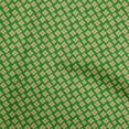 thumbnail image 1 of oneOone Georgette Viscose Green Fabric Asian Ikat Sewing Material Print Fabric By The Yard 42 Inch Wide, 1 of 4
