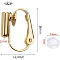 thumbnail image 3 of 12 Pieces Clip-on Earrings Converter Components for Non-Pierced Ears and 12 Pieces Comfort Earring Pads, Gold and Silver, 3 of 7