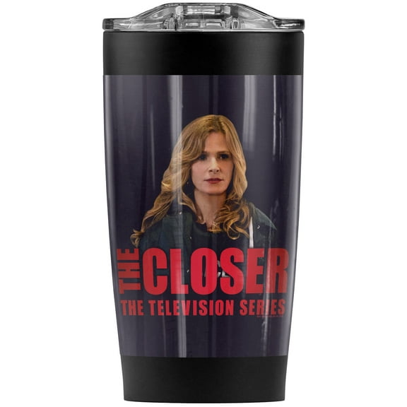 The Closer/Logo Stainless Steel Tumbler 20 oz Coffee Travel Mug/Cup, Vacuum Insulated & Double Wall with Leakproof Sliding Lid | Great for Hot Drinks and Cold Beverages